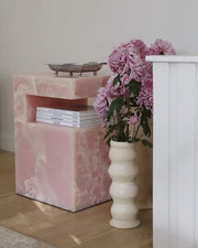Rosa onyx beistelltisch - rosa, |