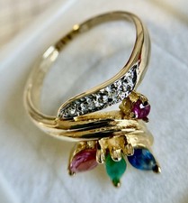 Goldring 333 mit 2 Rubinen