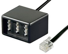 Adapter TAE NFN Buchsen an RJ11 Stecker Kabel Telefon Verteiler Splitter Fax 0,2