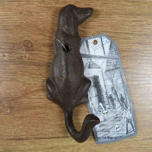 Garderobenhaken hund gusseisen - hund,