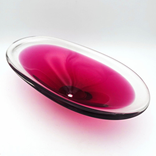 Ovale mid century glasschale - ovale,
