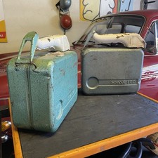 2x FAWI 80 BENZINKANISTER 10 & 5 LITER Oldtimer Blech Kanister Metall Vintage