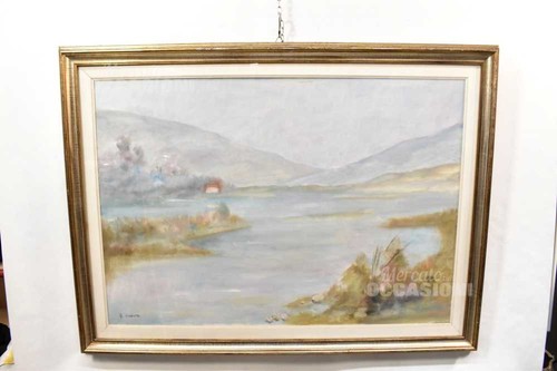 Gemälde des flusses piave mit - des,