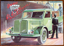 Prospekt 1950er FAUN Lkw Modell "SEPP" 6 1/2-7-Tonner Schwerlast techn. Daten