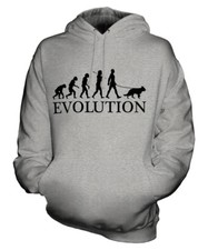 ALSATIAN EVOLUTION OF MAN UNISEX HOODIE HERREN DAMEN DAMEN HUND DEUTSCHER SCHÄFERHUND