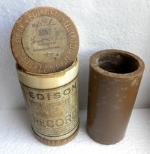 2-Min-Cylinder-Phonograph-Record-Wachswalze Edison Bell Irish Marsch-brown wax