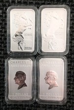 4x 1 OZ Silberbarren Perth