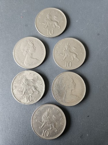 Ten pence münzen - ten, 1968