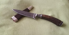 hirschhorn trachtenmesser-(lederhosenmesser) mit damastklinge