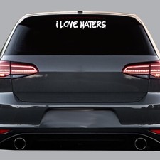Autoaufkleber I Love Haters