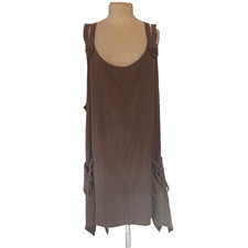 💙 Damen Kleid Tunika Taupe