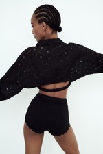 Zara Lace Top CropBluse S/36