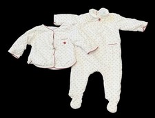 Jacadi White Floral Footed