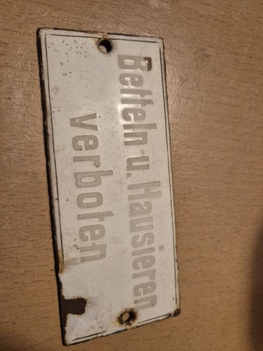 Altes emailleschild 1930er - altes,