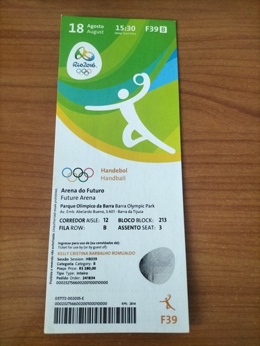 Used ticket olympic 08 - used, 18.08