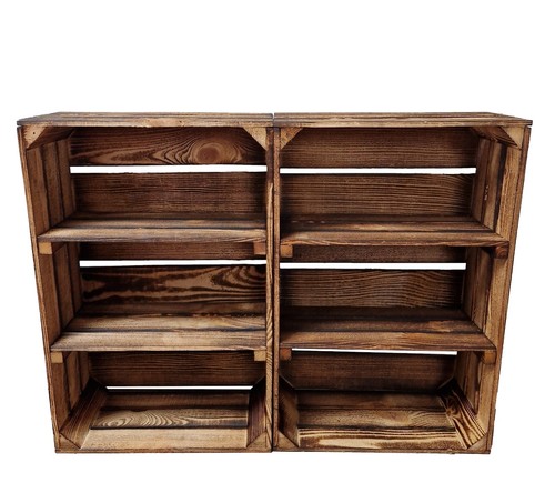 Holzkisten mit langem und