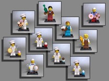 LEGO® Figuren Konditorin Bäcker Kellner Verkäufer Restaurant Eiskaffee