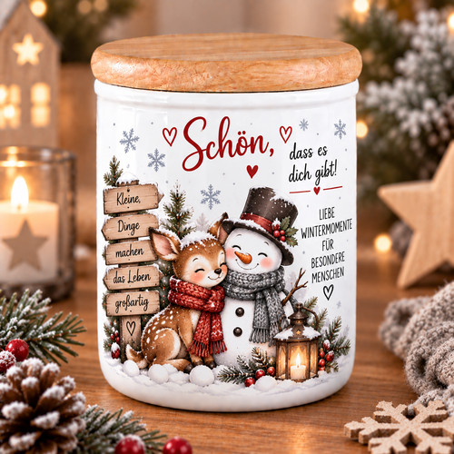 Keramikdose mit holzdeckel - keramikdose,