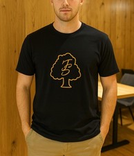 T-Shirt TS Logo Schwarz Baum Eiche Gr.XL