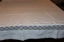 Überschlaglaken weiß mit 6