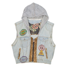 CHEWAN Damen Jeansweste blau