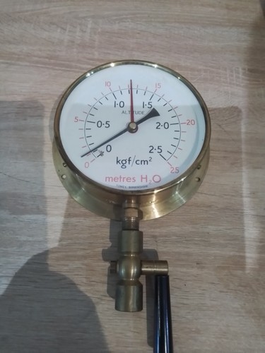 Antikes messing manometer - messing,