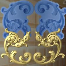 Negativform Gießform Mould Verzierung Dekor Relief Silikon Ecke Stuck (172)