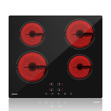 Kochfeld 4 Platten Glaskeramik Kochfeld Autark 60 cm Einbauherd Autark 6000W