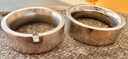 2 ringe quinn - ringe, edelstahl