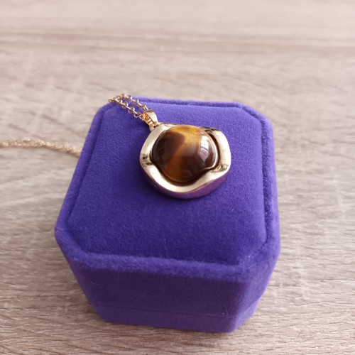 Goldkette mit tigerauge - goldkette,
