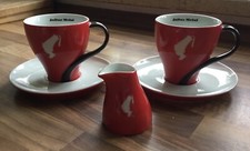 Julius Meinl Kaffeetassen 2 Stück mit Unterkeller , 1 Milchkännchen