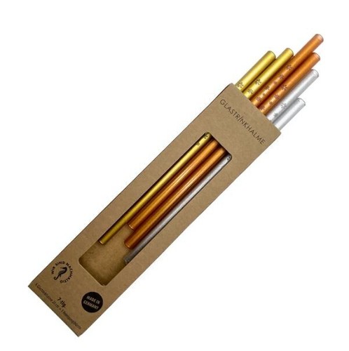 Strohhalme glasstrohhalme gold - strohhalme,