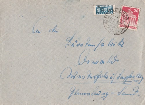 Briefumschlag mit notopfer - briefumschlag,
