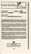 ORWO NP15, NP20, NP27  Belichtungstabelle