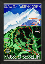 Hausberg Sessellift Map Framed