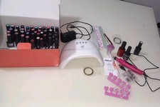 GEL NÄGEL STARTER SET INKL LAMPE ELEKTRISCHE FEILE 
