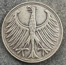 5 Mark 1951 F BRD Silberadler