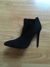 High Heels Stiefeletten Leder