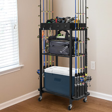 Rutenhalter Angelrutenhalter für 10 Ruten Rutenständer Angelzubehör Cart Garage