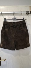 Ledershorts Trachtenhose Damen braun Gr. 40 wie neu !