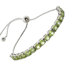 Peridot Bolo Armband Silber
