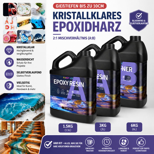 Glasklar epoxidharz 1 - glasklar, 2:1