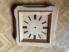 Wanduhr Erle Massiv Handarbeit Wohnzimmeruhr Made in Germany Ohne Zifferblatt