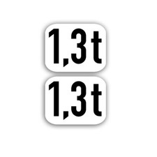 Aufkleber/Sticker 1,3t Tonnen