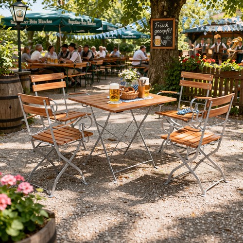 Biergarten set klapptisch 2 - +,