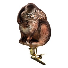 Christbaumkugel Figur "Kaninchen" Christbaumschmuck Glas Weihnachten