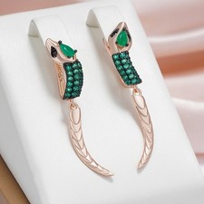 Ohrringe Schlange vergoldet