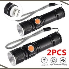 2x Starke LED USB Taschenlampe