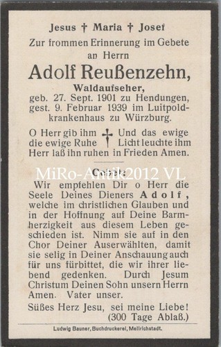 Sterbezettel adolf - sterbezettel,,
