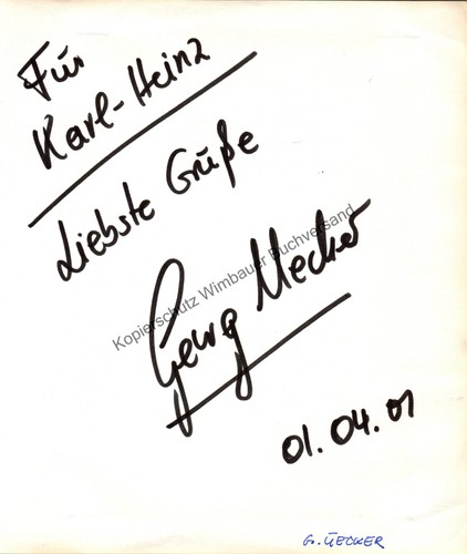 Original autogramm georg - autogramm,